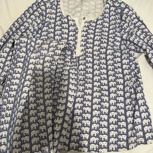 Roller Rabbit Elephant Print pajamas